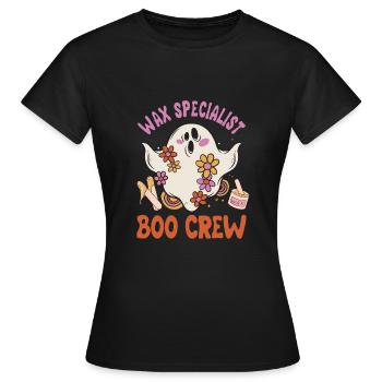 Spécialiste de la cire Boo Crew Fantôme effrayant Halloween - T-shirt Femme - noir - Devant - AI Model Female 172 dark (172cm)