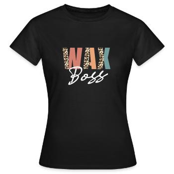 Spécialiste de l’épilation à la cire Motif Léopard - T-shirt Femme - noir - Devant - AI Model Female 172 dark (172cm)