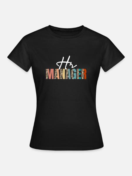 HR-Manager Leopard Pattern Human Resources - Frauen T-Shirt - Schwarz