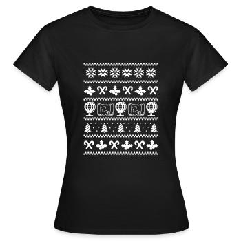 Geografie Hässliche Weihnachtskleidung - Frauen T-Shirt - Schwarz - Vorne - AI Model Female 172 dark (172cm)