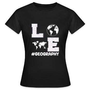 Liebe Geografie - Frauen T-Shirt - Schwarz - Vorne - AI Model Female 172 dark (172cm)