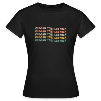 Chicken Tortilla Suppe - Frauen T-Shirt - Schwarz - Vorne - AI Model Female 172 dark (172cm)