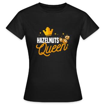 Haselnuss Königin - Frauen T-Shirt - Schwarz - Vorne - AI Model Female 172 dark (172cm)