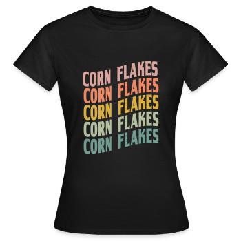 Flocons de maïs - T-shirt Femme - noir - Devant - AI Model Female 172 dark (172cm)