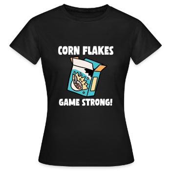 Corn Flakes Game Strong - Women's T-Shirt - black - Front - AI Model Female 172 dark (172cm)