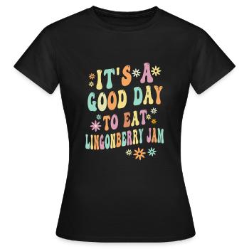 Confiture suédoise de canneberges - T-shirt Femme - noir - Devant - AI Model Female 172 dark (172cm)