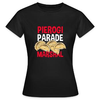 Américain d’origine polonaiseDyngus Day Pierogi Parade Marshal - T-shirt Femme - noir - Devant - AI Model Female 172 dark (172cm)