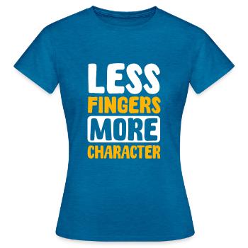 Finger amputees - Women's T-Shirt - antique blue sapphire heather - Front - AI Model Female 172 dark (172cm)