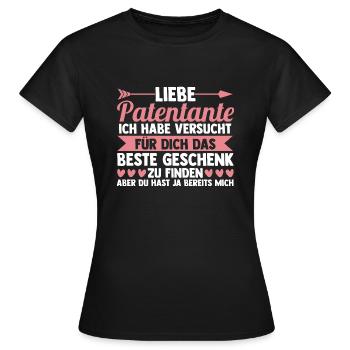 Patentante Familie Patentanten Geschenk - Frauen T-Shirt - Schwarz - Vorne - AI Model Female 172 dark (172cm)