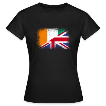 Elfenbeinküste Gross Britannien - Frauen T-Shirt - Schwarz - Vorne - AI Model Female 172 dark (172cm)