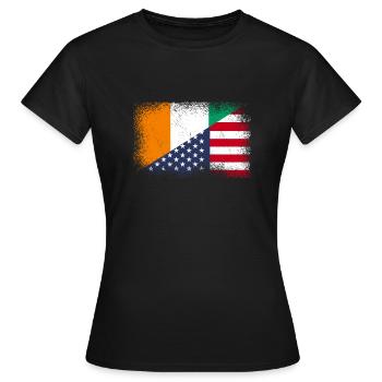 Elfenbeinküste USA - Frauen T-Shirt - Schwarz - Vorne - AI Model Female 172 dark (172cm)