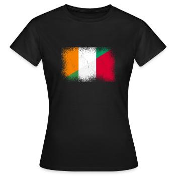 Elfenbeinküste Italien - Frauen T-Shirt - Schwarz - Vorne - AI Model Female 172 dark (172cm)