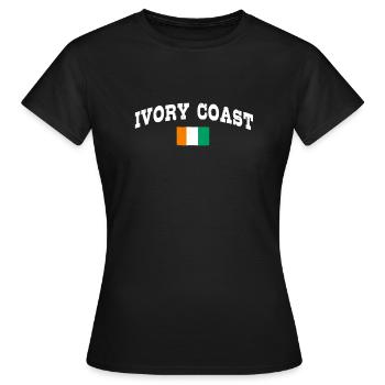 Côte d’Ivoire - T-shirt Femme - noir - Devant - AI Model Female 172 dark (172cm)