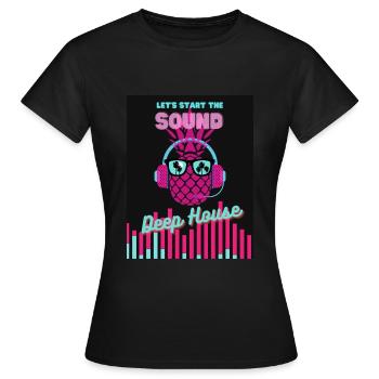 French Kultur Klub Let's start - T-shirt Femme - noir - Devant - AI Model Female 172 dark (172cm)