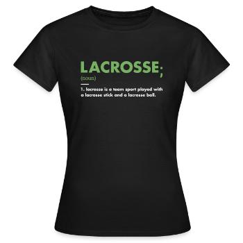 Sport Definition Lacrosse - Frauen T-Shirt - Schwarz - Vorne - AI Model Female 172 dark (172cm)