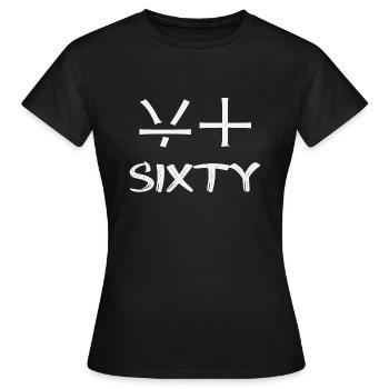 Sixty - Japanese birthday shirt - Women's T-Shirt - black - Front - AI Model Female 172 dark (172cm)