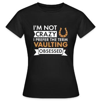 Vaulter Je ne suis pas fou de voltige - T-shirt Femme - noir - Devant - AI Model Female 172 dark (172cm)