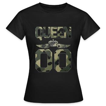 Roi - reine idée cadeau - T-shirt Femme - noir - Devant - AI Model Female 172 dark (172cm)
