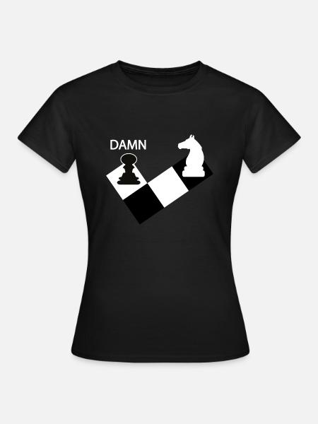 schaak - Vrouwen T-shirt - zwart