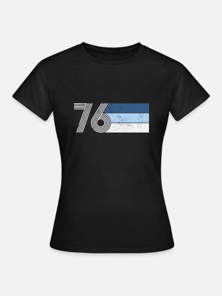 Vintage 1976 Geburtstag 76 RETRO - Frauen T-Shirt - Schwarz