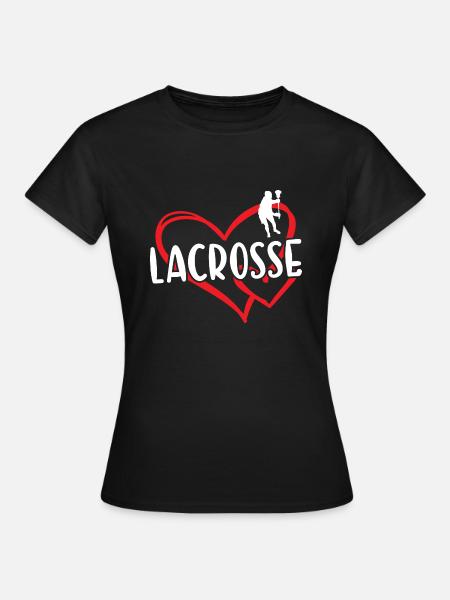 Sport Heart Lacrosse - Frauen T-Shirt - Schwarz
