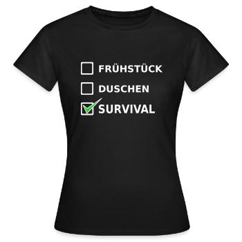 survival - Frauen T-Shirt - Schwarz - Vorne - AI Model Female 172 dark (172cm)