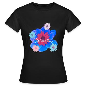 Muttertag's Blumen - Frauen T-Shirt - Schwarz - Vorne - AI Model Female 172 dark (172cm)