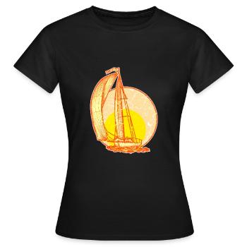 Voilier voilier voilier - T-shirt Femme - noir - Devant - AI Model Female 172 dark (172cm)