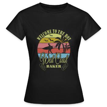 Cuisson du gâteau aux beignets - T-shirt Femme - noir - Devant - AI Model Female 172 dark (172cm)