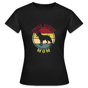 Schäferhund Rettungshund - Frauen T-Shirt - Schwarz - Vorne - AI Model Female 172 dark (172cm)