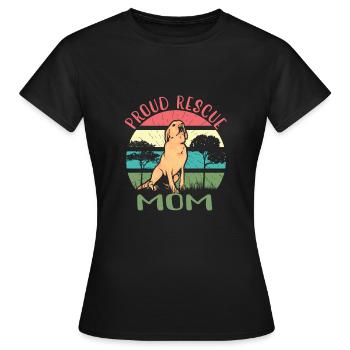 Chien de sauvetage - T-shirt Femme - noir - Devant - AI Model Female 172 dark (172cm)