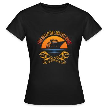 Mécanicien de navire - T-shirt Femme - noir - Devant - AI Model Female 172 dark (172cm)