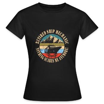 Mécanicien de navire - T-shirt Femme - noir - Devant - AI Model Female 172 dark (172cm)