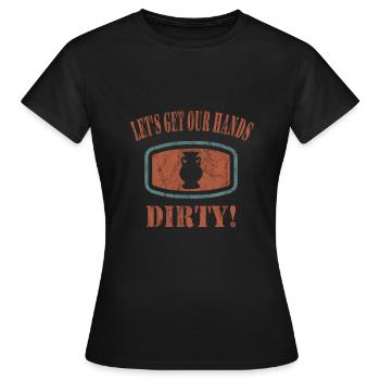 Make pottery - Women's T-Shirt - black - Front - AI Model Female 172 dark (172cm)