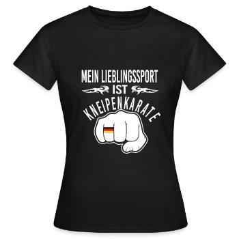 Kneipe - Frauen T-Shirt - Schwarz - Vorne - AI Model Female 172 dark (172cm)