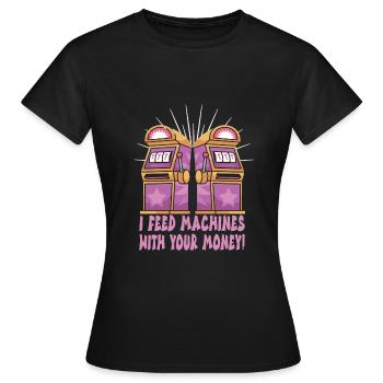 Casino - Frauen T-Shirt - Schwarz - Vorne - AI Model Female 172 dark (172cm)