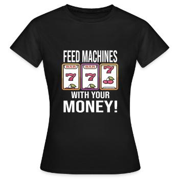 Casino - Frauen T-Shirt - Schwarz - Vorne - AI Model Female 172 dark (172cm)