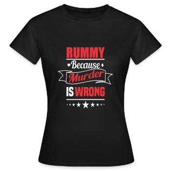 Rummy - Women's T-Shirt - black - Front - AI Model Female 172 dark (172cm)