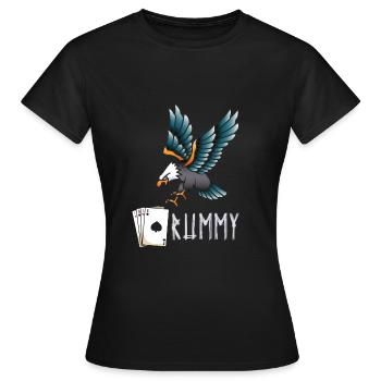 Rummy - Women's T-Shirt - black - Front - AI Model Female 172 dark (172cm)