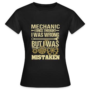 Mécanicien de navire - T-shirt Femme - noir - Devant - AI Model Female 172 dark (172cm)