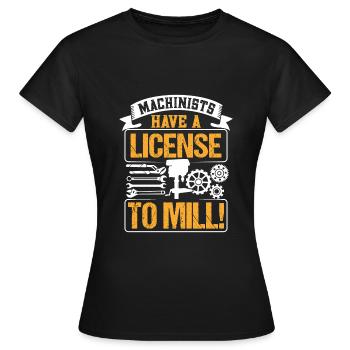 Serrurier - T-shirt Femme - noir - Devant - AI Model Female 172 dark (172cm)