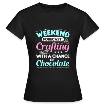Faire de l’artisanat - T-shirt Femme - noir - Devant - AI Model Female 172 dark (172cm)