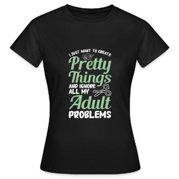 Faire de l’artisanat - T-shirt Femme - noir - Devant - AI Model Female 172 dark (172cm)