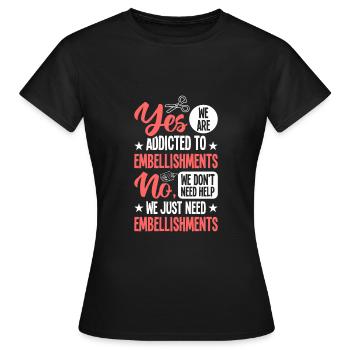 Faire de l’artisanat - T-shirt Femme - noir - Devant - AI Model Female 172 dark (172cm)