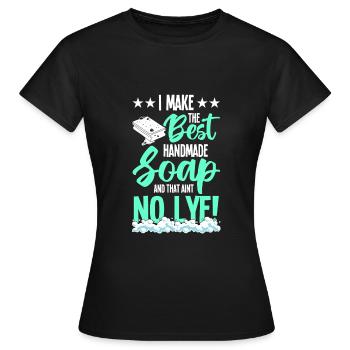 Seife machen - Frauen T-Shirt - Schwarz - Vorne - AI Model Female 172 dark (172cm)