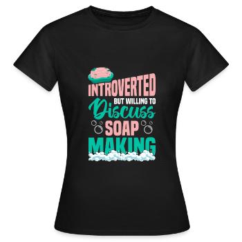 Seife machen - Frauen T-Shirt - Schwarz - Vorne - AI Model Female 172 dark (172cm)