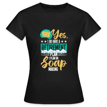 Seife machen - Frauen T-Shirt - Schwarz - Vorne - AI Model Female 172 dark (172cm)