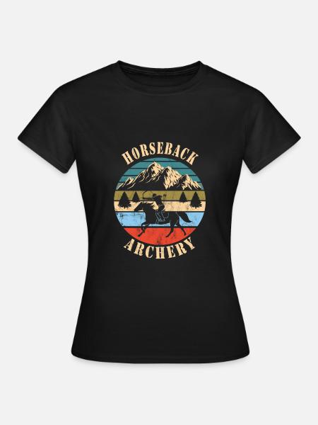 Horseback Archery - Frauen T-Shirt - Schwarz