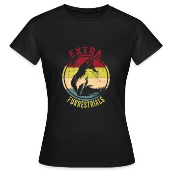 Furry Fandom - Women's T-Shirt - black - Front - AI Model Female 172 dark (172cm)
