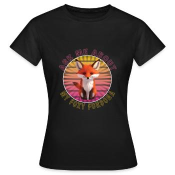 Furry Fandom - Women's T-Shirt - black - Front - AI Model Female 172 dark (172cm)